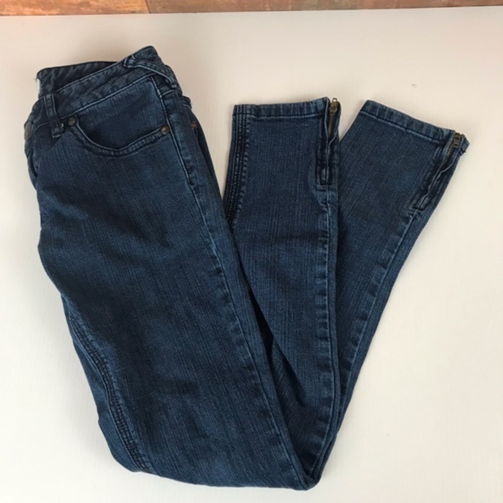 Free People 61855-16515125 Zip Leg Skinny Jean Sz 28W